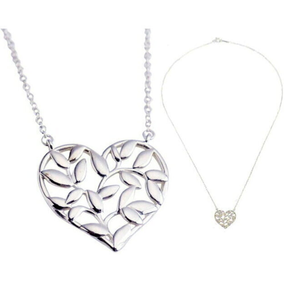 Tiffany & Co Olive Leaf Heart Pendant Chain Pendant Necklace Jewelry Necklace